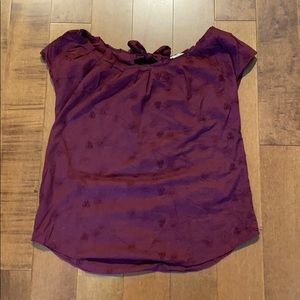 😃 LC Lauren Conrad Burgundy Shirt 👚